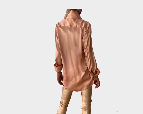 2. Rose Copper Rush long Sleeve Dress Shirt - The Milano