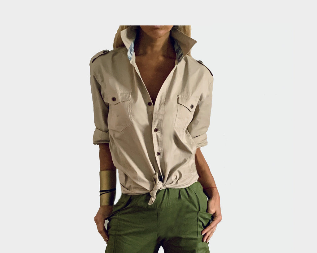 64 Bisque Taupe Long Sleeve Shirt - The Cape Town