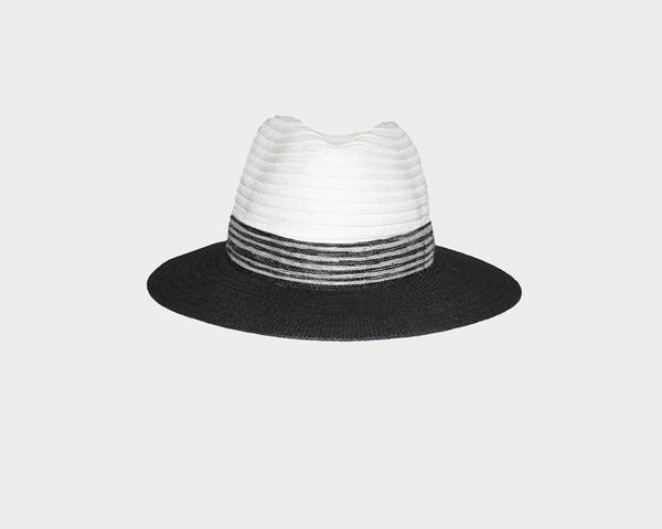 White & black Sun Hat - The St. Barth