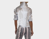 85 Silver Gray long Sleeve Dress Shirt - The Park Avenue