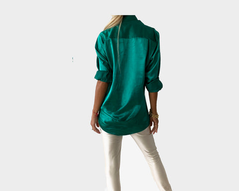 3 Aspen green long Sleeve Dress Shirt - The Park Avenue