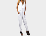 Pure White Zipper Front Jumpsuit - The Fifth Avenue