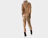 6 Dust Rose Sahara Velvet Jog Suit - The Madison Avenue