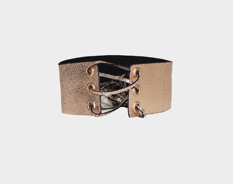 5 Rose gold metallic suede choker - The Pacific Palisades