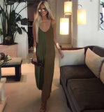 Dark Green and Coco latte color Jumpsuit   - The Milan