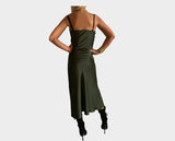 9 Emerald Green Slit Dress - The Park Avenue