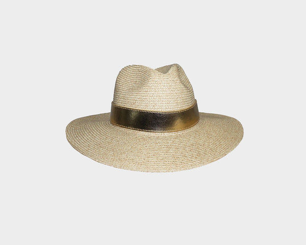 Natural Tan Color Panama Style Sun Hat - The Star Power