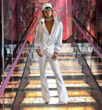 22. White Diamond Cuff Long Sleeve Dress Shirt - The Milano