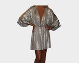 45 Golden Metallic Kimono Style Jumpsuit - The St. Barth