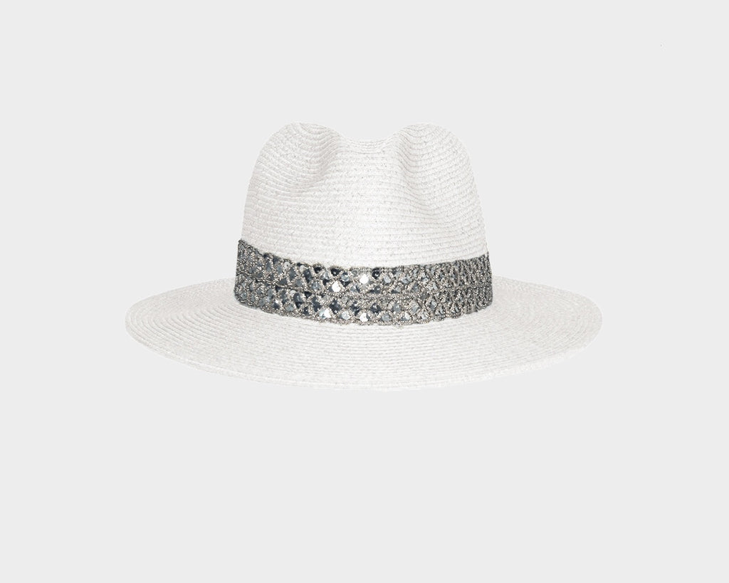 Pure White Panama Style Sun Hat - The Sun Chaser