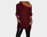 75 Deep Red Sweater/top - The Madison Avenue