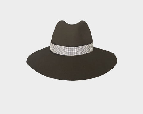 3 Black Wool Panama Style Hat - The Tribeca
