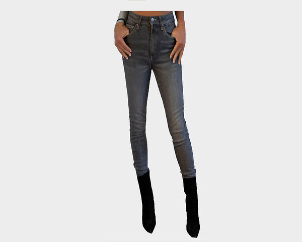 Dark Gray stretch skinny jeans - The Madison Avenue