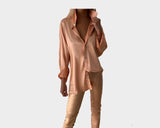 .1 Rose Copper Rush long Sleeve Dress Shirt - The Milano