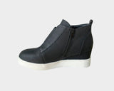 4. The Bond Black Wedge Sneakers - The Milano