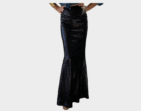 4. Long Black Sequins Skirt - The St. Barth