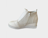 91 White Wedge Sneakers - The Milano