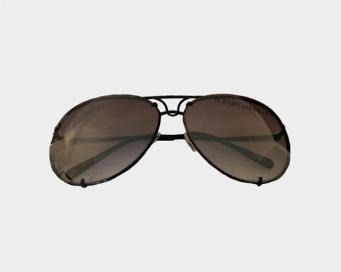 11 Smoky Black Large Aviator Sunglasses - The Tuscany
