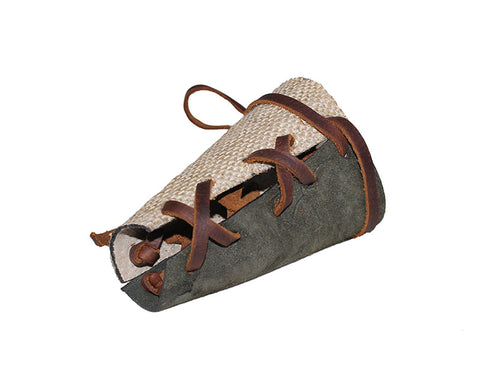 Burlap leather with Cargo green Suede Two-Tone Wrap Cuff - The Monaco